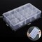 3 Pack15 Grids Large Plastic Storage Box Organizer Box,15 Compartments with Dividers for Tackle Box,Beads,Washi Tape,Ribbon, Crafts, Art Supply 10.9X6.5X2.2inch
